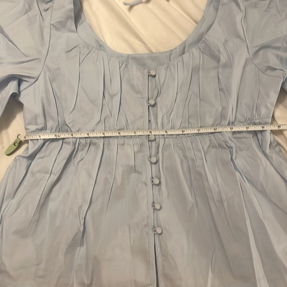 NWT Anthropologie Short Sleeve Scoop Neck Cotton Blouse, size S - Picture 7 of 9